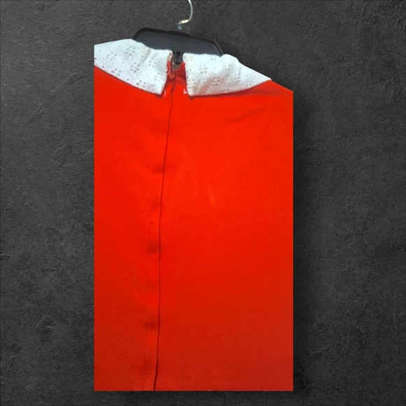 Vintage 1960s 1970s 3 pieces Red Mrs. Clause Christmas Hostess Maxi Dress M/L - Picture 3 of 11